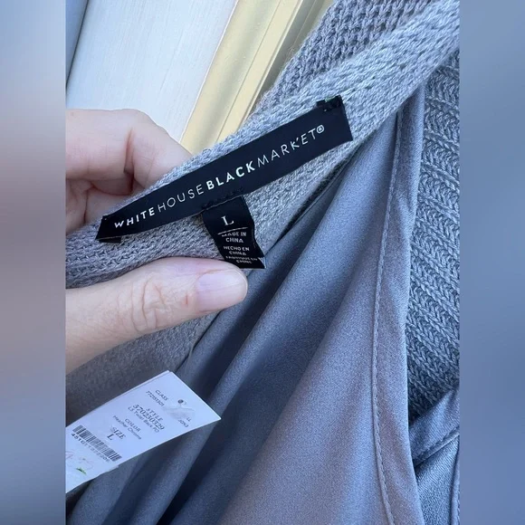 White House Black Market Gray Knit Sweater - Picture 6 of 10